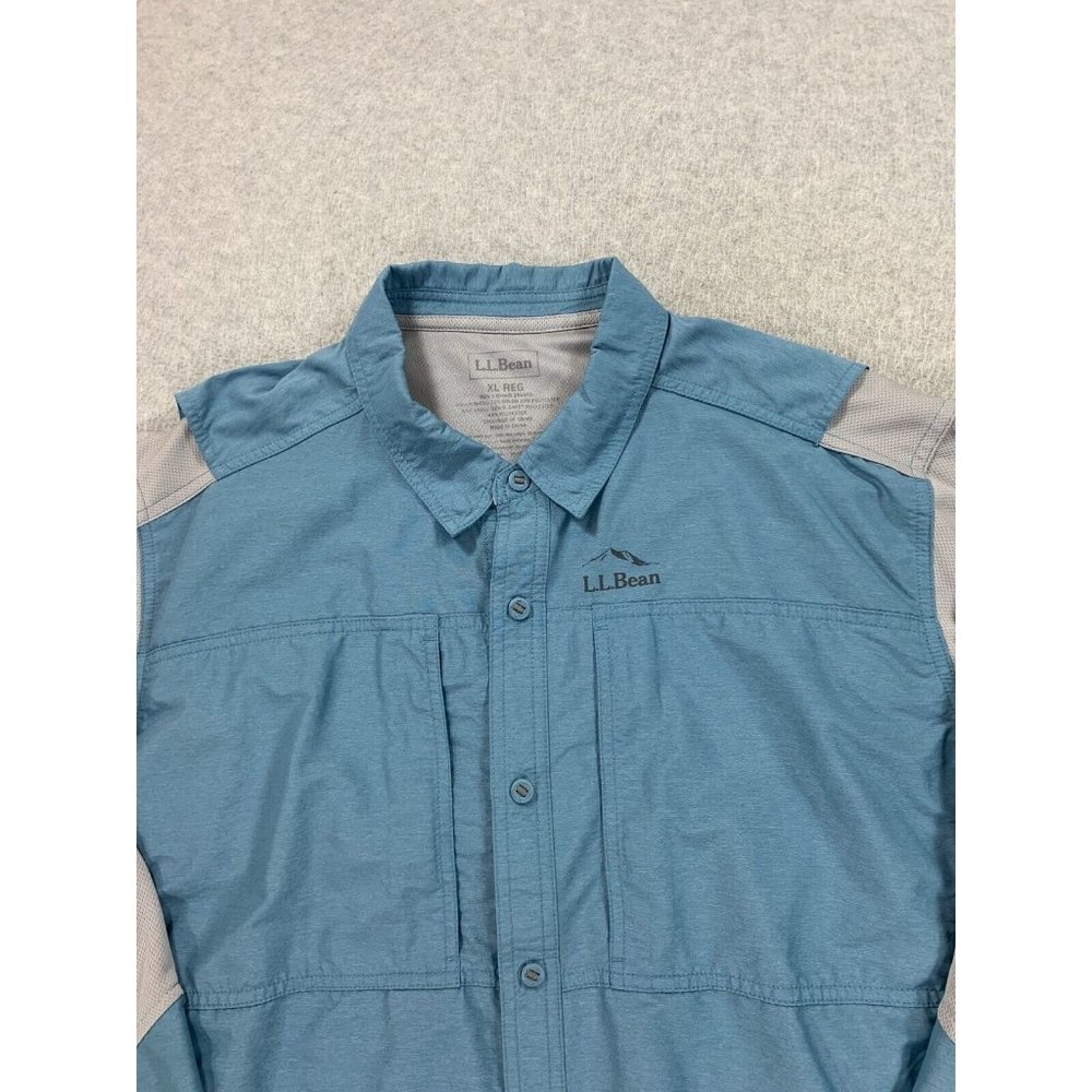 Ll Bean Nylon Polyester Hiking Button Down Shirt … - image 2